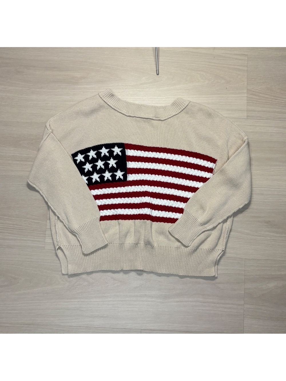 Vintage preppy American Flag Miracle Sweater S/M